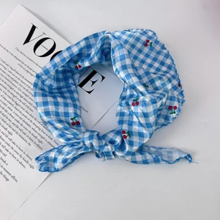 ผ้าโพกผม สัฟ้า ลายเชอรี่ มาใหม่ พร้อมส่ง