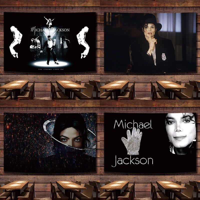 Mike Jackson Star Room Decorative Tapestry ins ตกแต่งผนังพื้นหลังผ้าห้องนอน Dance Studio Wall