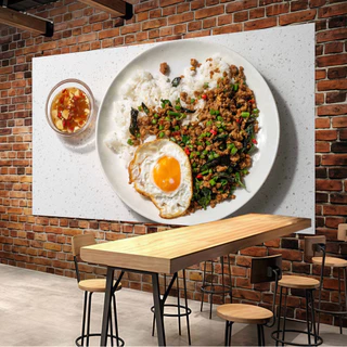ไทยสไตล์โยนหมูข้าวพรมครัวร้านอาหารตกแต่ง,ร้านอาหารไทยนุ่มทางเลือกแรก Gourmet Touch บรรยากาศบรรจุ