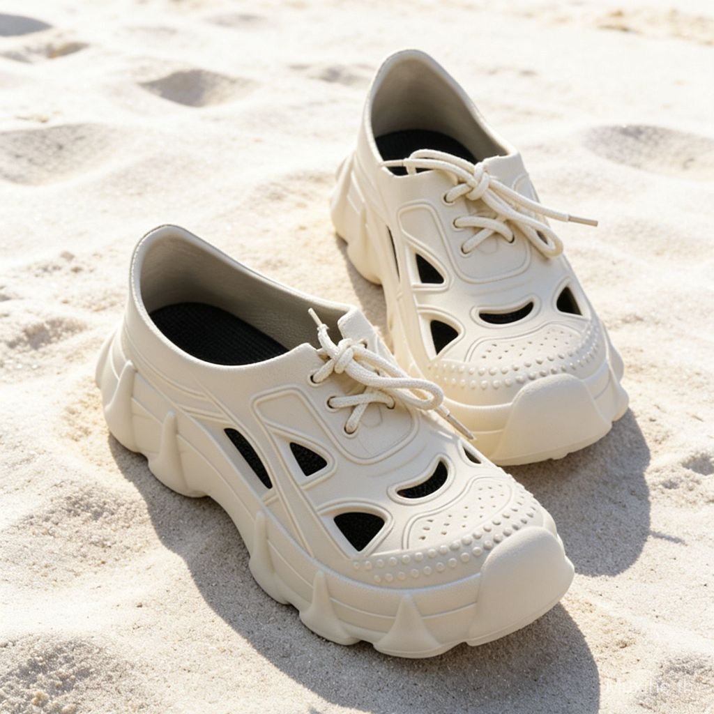 Hole Shoes รองเท้าชายหาด 1000 Anti-slip Casual Tracking eva Creek Shoes อินเทรนด์กีฬาผู้ชาย