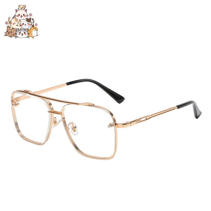 แว่นกันแดดกรอบโลหะ, แว่นกันแดด Unisex Square Aviator, แว่นตาย้อนยุคมีสไตล์