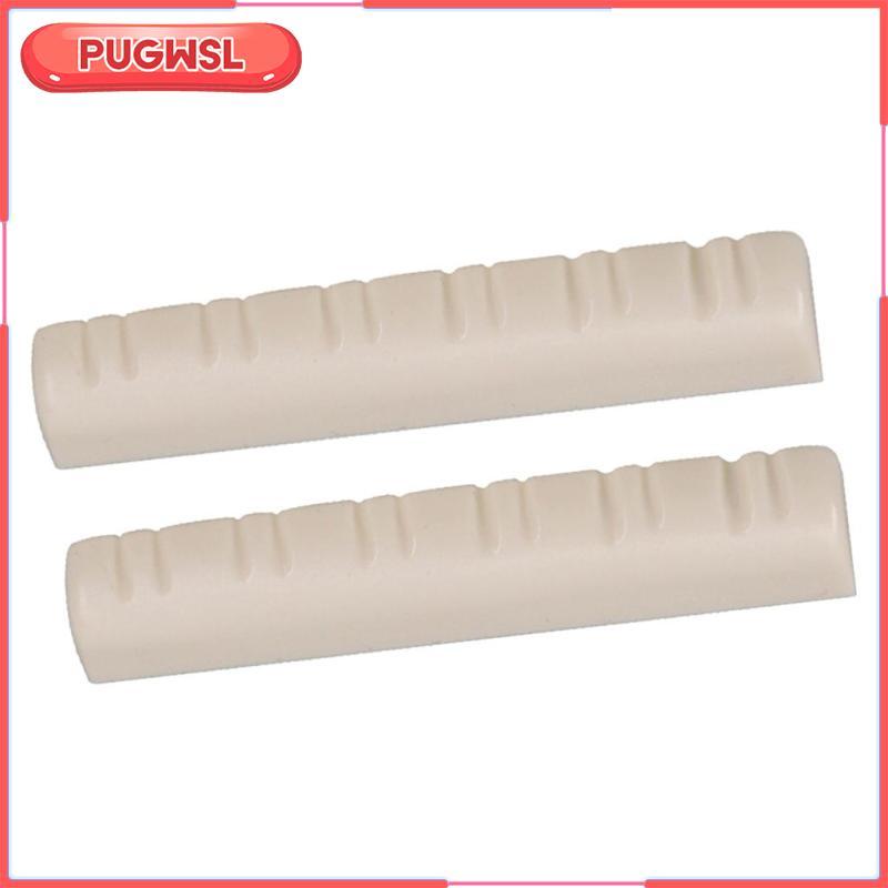 [pugwsl] 2x Curved Slot Nut 12 Strings เครื่องมือกีตาร์ทดแทนสีเบจ