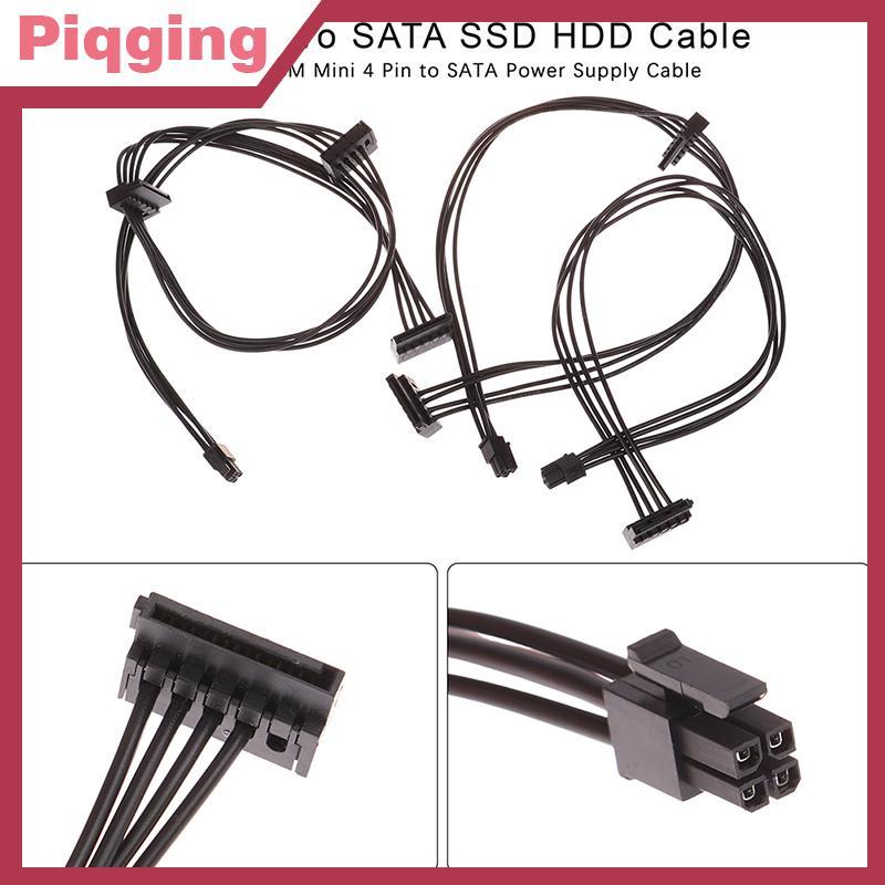 Piqging 1 PC 35/4/65 ซม. 4 Pin to SATA สายไฟสําหรับอินเทอร์เฟซบอร์ดหลัก SATA SSD HDD สาย TH