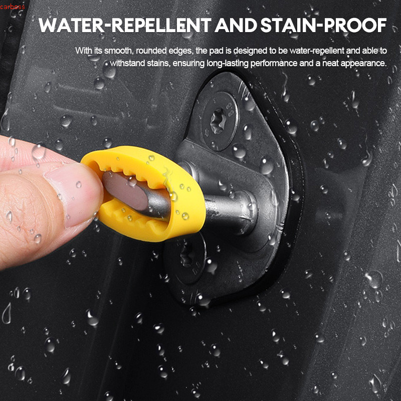 🔥แผ่นรองกันกระแทกซิลิโคนสำหรับประตูรถยนต์ แผ่นรองรับแรงกระแทก ฝาครอบล็อค ป้องกันเสียงรบกวน - รูปที่ 4