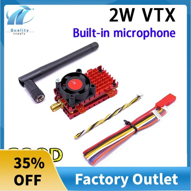 5.8G 48CH 2W FPV VTX ไมโครโฟนในตัว 200MW/500MW/1000MW/2000MW DC7-32V สําหรับระยะไกล RC Drone