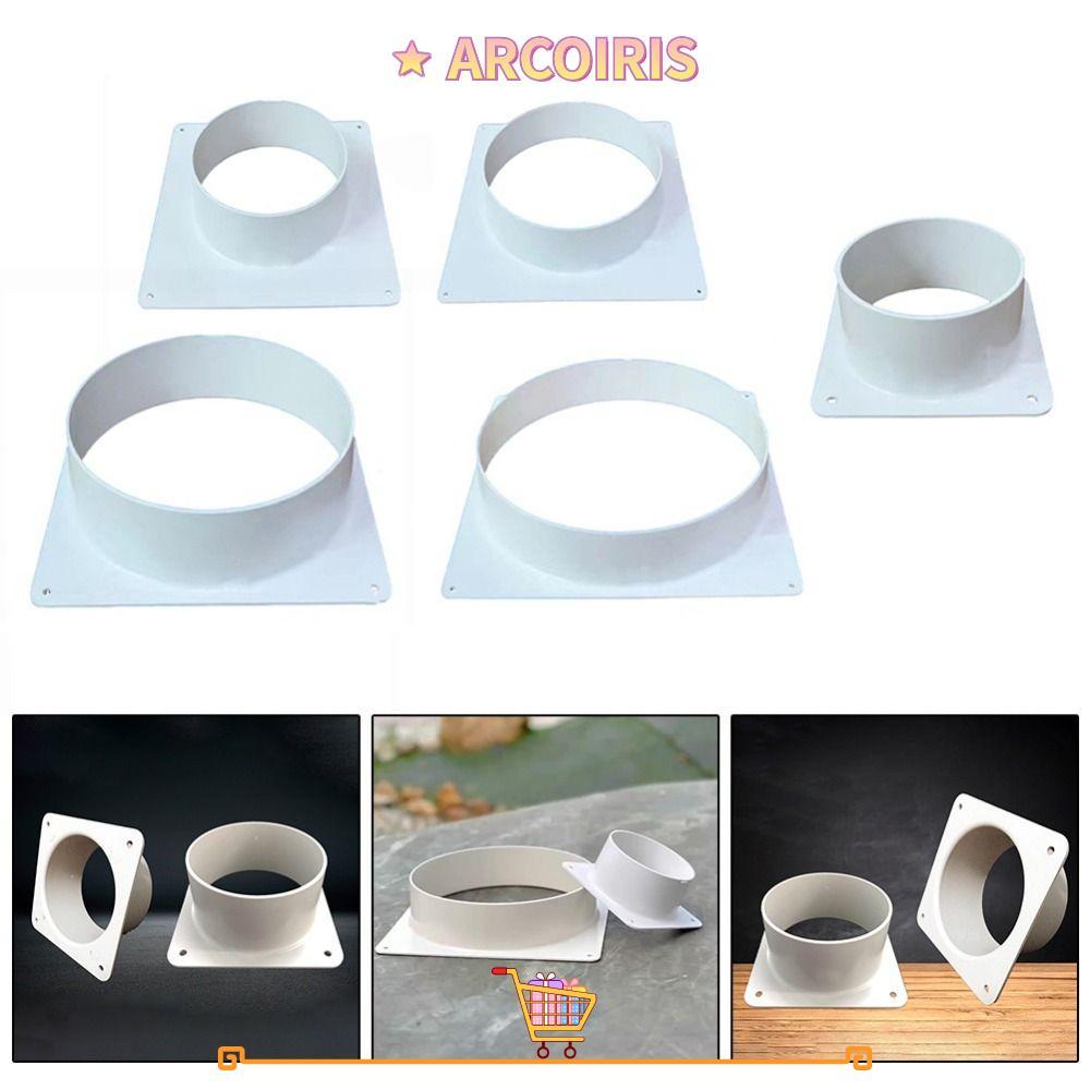 ARCOIRIS 1 ชิ้นอะแดปเตอร์เต้าเสียบอากาศ, เครื่องมือท่อตรงตัวเชื่อมต่อท่อระบายอากาศระบายอากาศหน้าแปลนพลาสติกติดตั้งง่าย