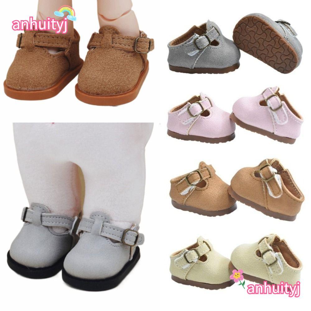 ANHUITYJ รองเท้าตุ๊กตา,รองเท้าสั้นสายคล้องคอตุ๊กตารองเท้าชุด,แฟชั่น Mini Mule Boots Lace-Up ตุ๊กตาหนัง Dress-Up ตุ๊กตา