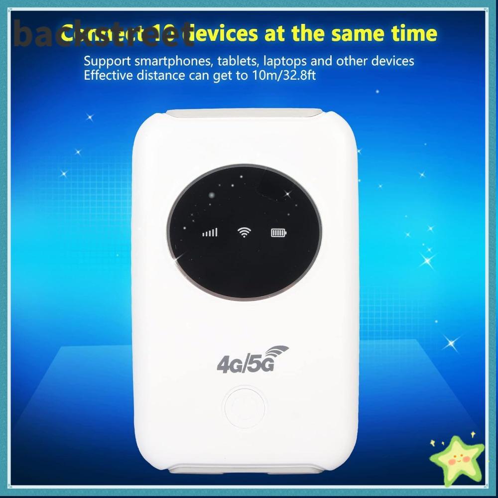 BACKSTAGEREETDV Pocket Mobile Hotspot, Pocket WiFi 300Mbps 4/5G Portable Router, USB Powered Asian/E