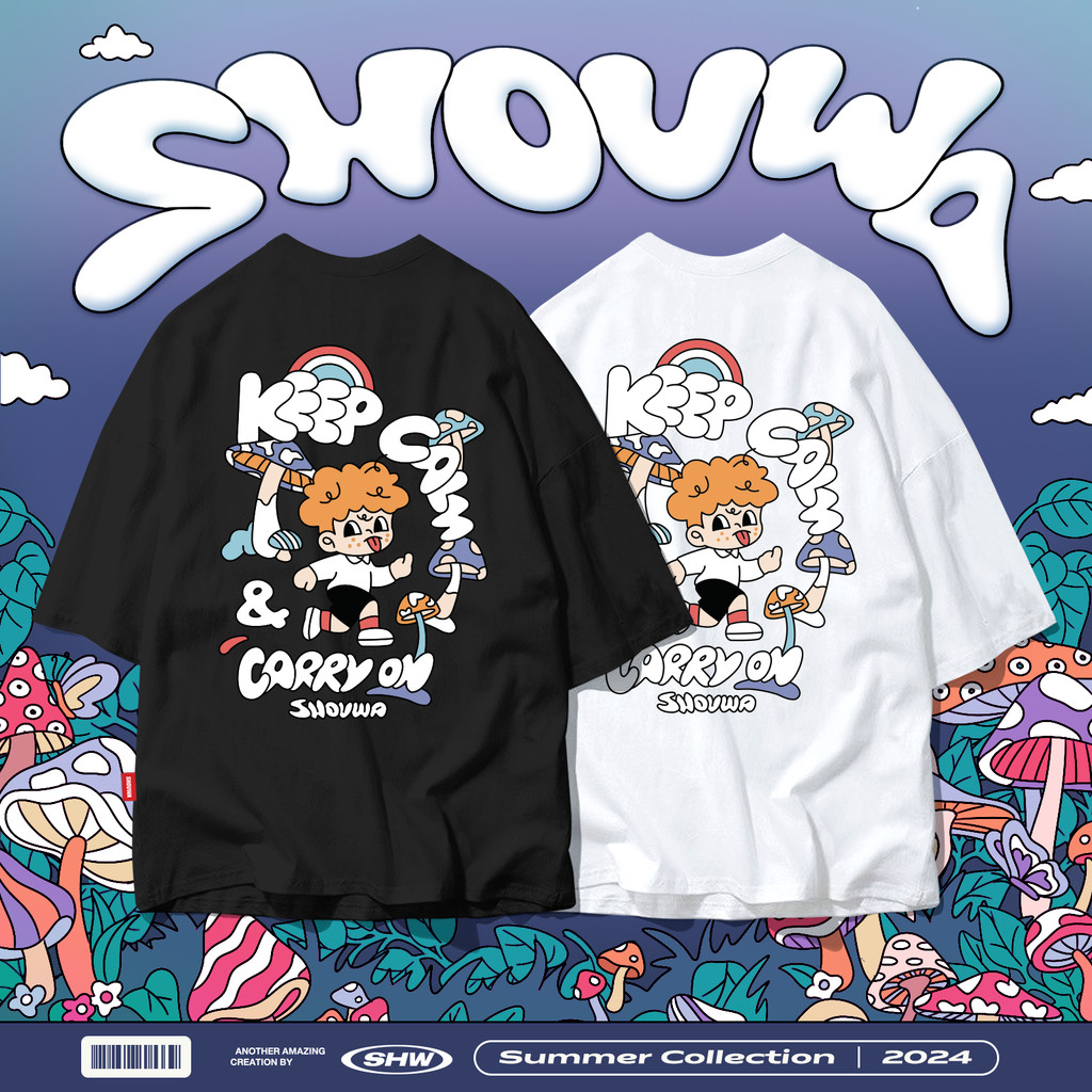 พร้อมส่ง เสื้อยืดโอเวอไซส์"SHOUWA"รุ่น KCC