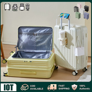 กระเป๋าเดินทาง กระเป๋าเดินทางเปิดด้านข้าง ความจุใหญ่ กระเป๋า…