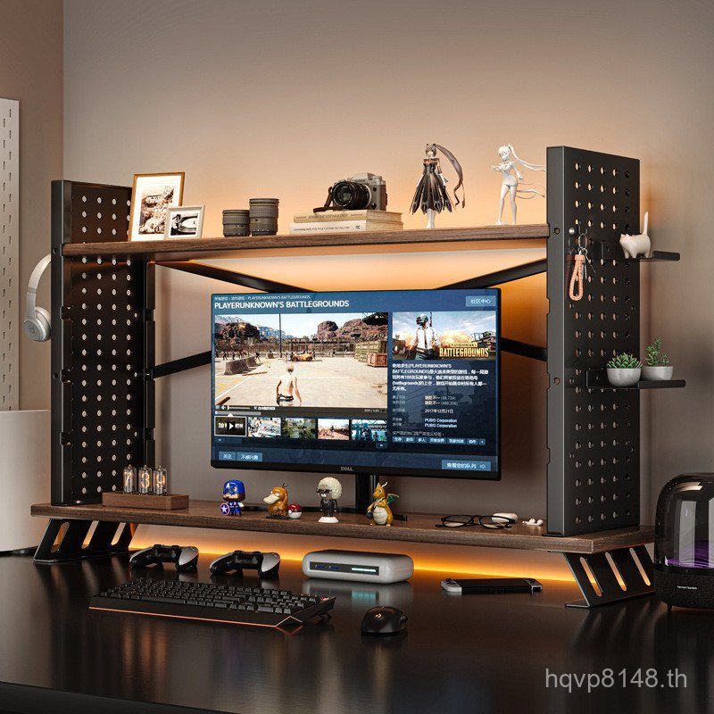 Art Rack ชั้นวางเพิ่มเติมจอแสดงผลเหล็กการแข่งขันมัลติฟังก์ชั่ยกระดับบอร์ดคอมพิวเตอร์เดสก์ท็อปไฟฟ้า H