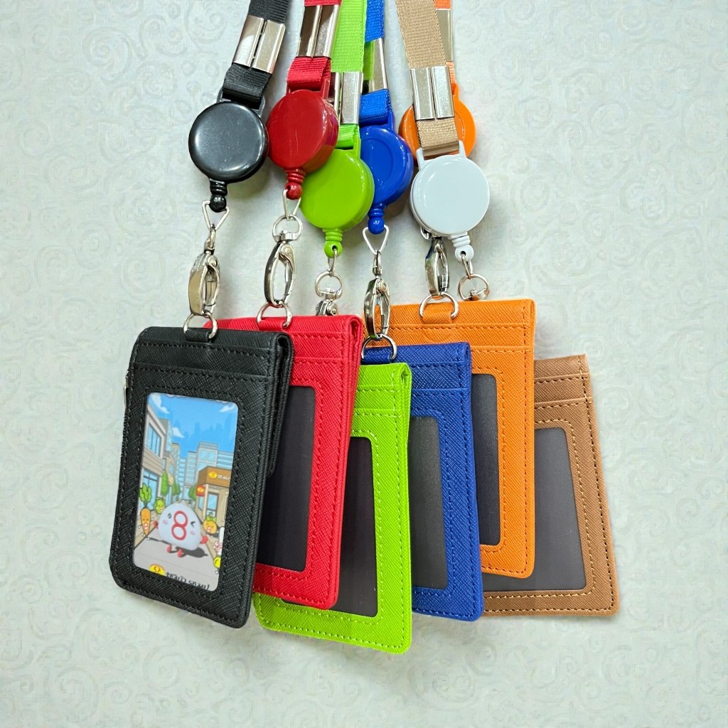 ID Card holder ที่ใส่บัตรพนักงานแบบห้อยคอ ใส่บัตร 4ใบ พร้อมสายยืดได้ CC-03 ราคา ถูกที่สุด ดีลบีเคเค แกลเลอรีภาพที่ 4