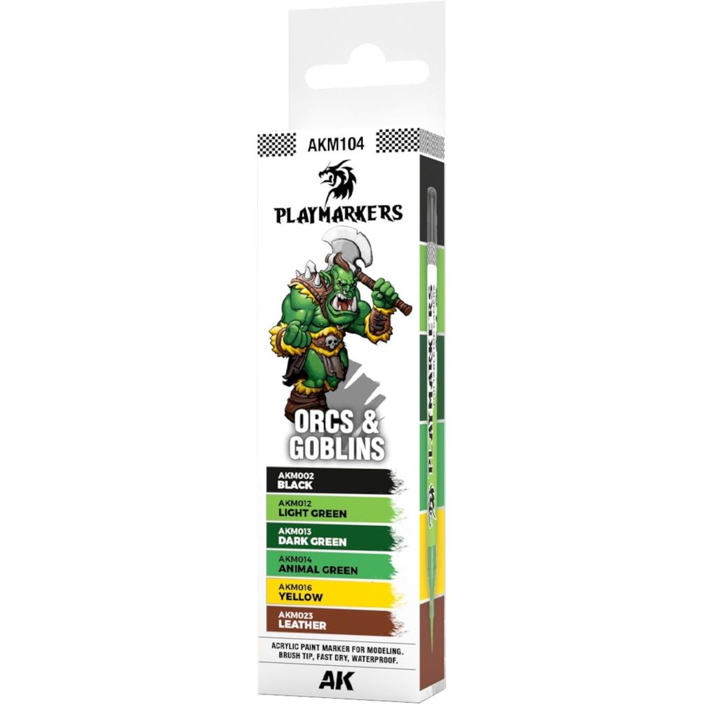 AK Interactive PLAYMARKERS SET AKM104 ORCS & GOBLINS (6x)