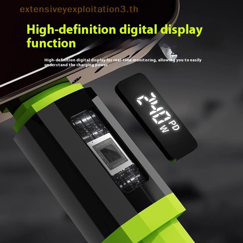 # Home EE # 240W 1.5m Fast CHARGING สาย USB Type-C ถึง Type-C พร้อมจอแสดงผลพลังงานเรียลไทม์สําหรับโท