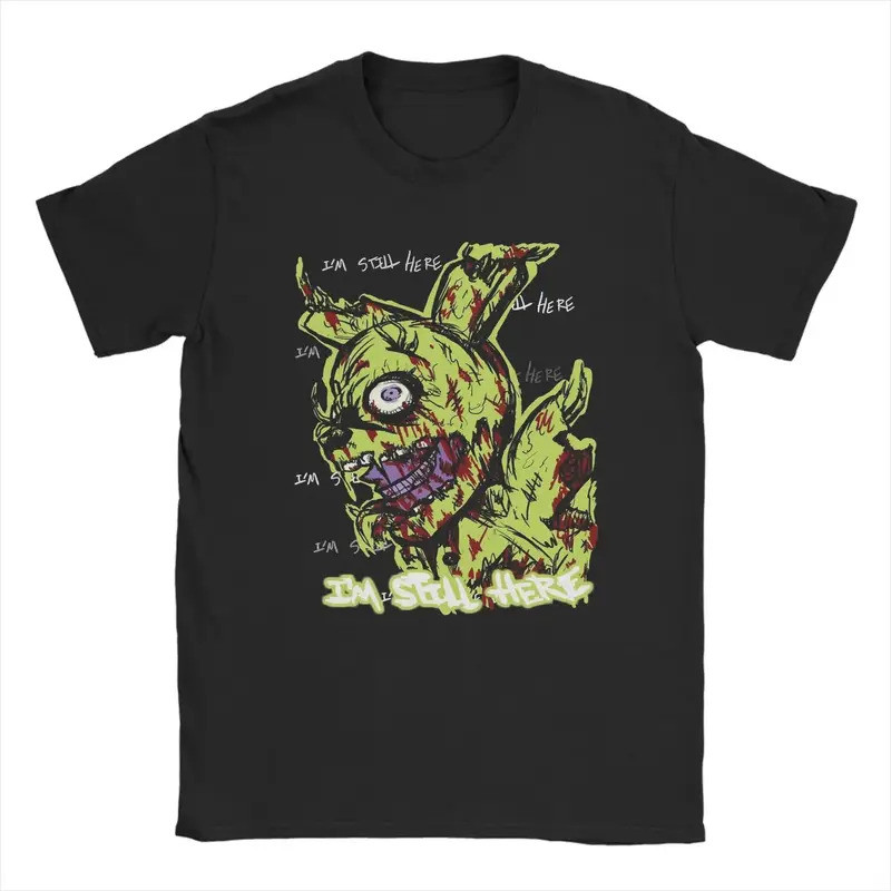 ท็อปส์ผู้ชาย FNAF At Freddys เสื้อยืด เสื้อยืดแฟชั่น ฮิปฮอป โกธิค เสื้อยืดพิมพ์คุณภาพสูง เสื้อยืดผ้าฝ้าย ยูนิเซ็กซ์