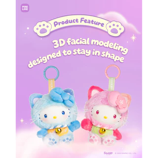 พร้อมส่ง🇹🇭 MTA. Hello Kitty Style Meow Blessing Series Plush Relaxing Toy 13cm Blind Box（กด6ชิ้น=1box）