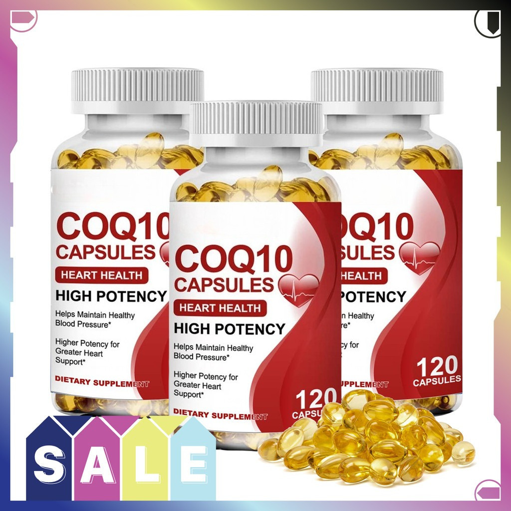 Coenzyme Q10 300mg Capsules โคคิวเท็น 120 เม็ด รองรับสุขภาพหัวใจและหลอดเลือด