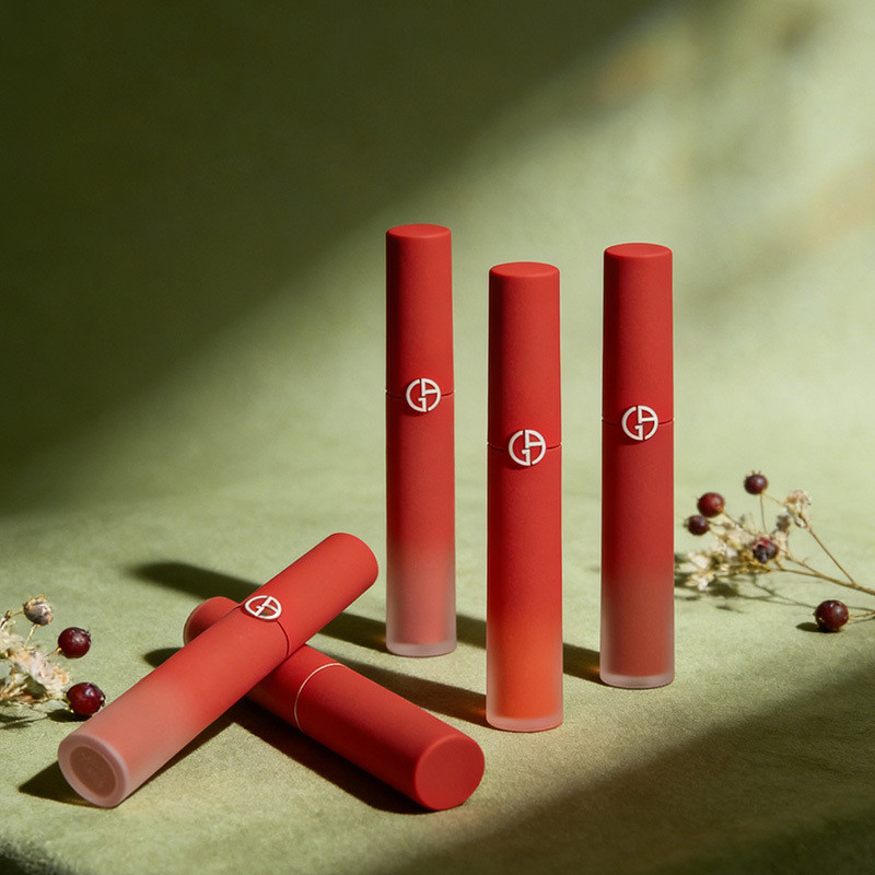 Limited Red Tube CRUSH Series Matte Lip Gloss 6.5ml 321 #Bean แปะ นู้ด พาวเดอร์ 200 #Sa สีน้ําตาลอัด