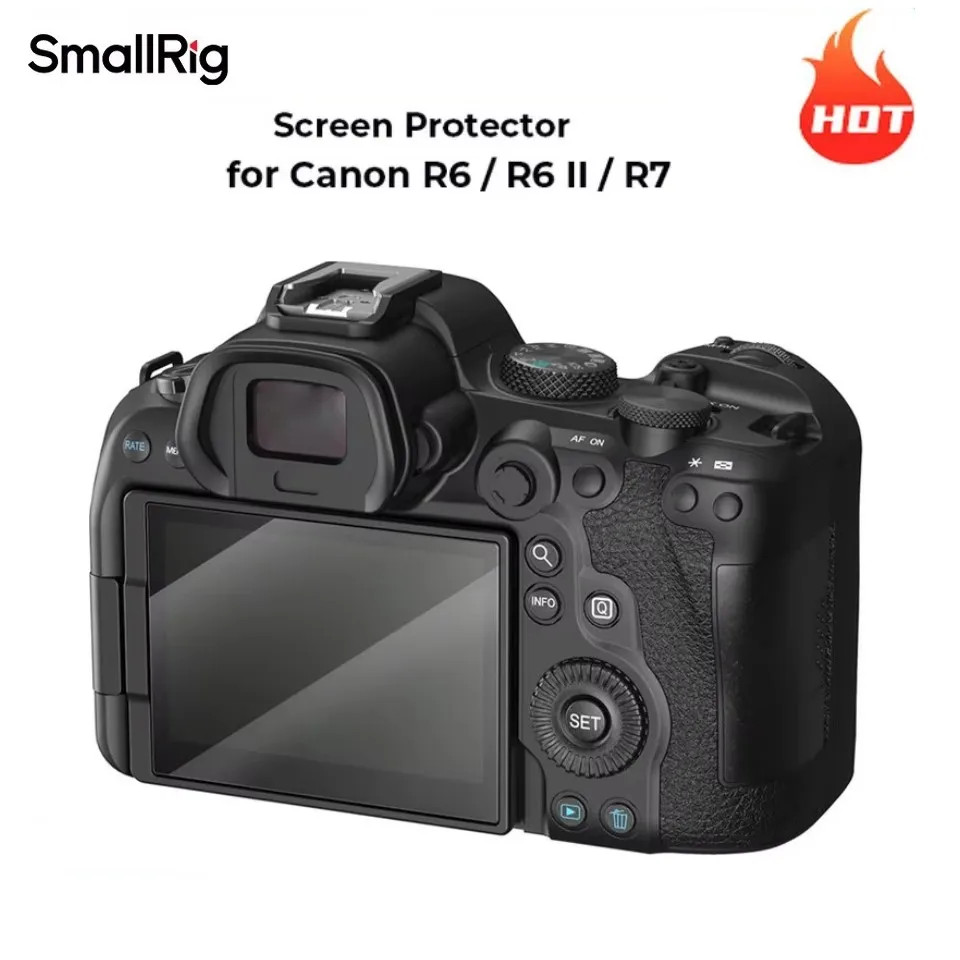 SmallRig R6 / R6 II / R7 กระจกนิรภัยป้องกันหน้าจอสําหรับ Canon R6 / R6 II / R7 ป้องกันลายนิ้วมือ, สเ