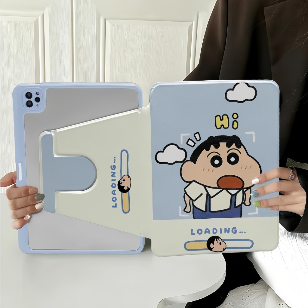 360° หมุนอะคริลิค Crayon Shin-chan สําหรับ Huawei MatePad Pro 10.8 5G WiFi MRR-W29 MMR-W29 MRX-AN19 