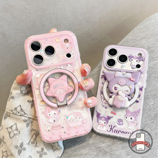 เคสใสการ์ตูนขาตั้ง ม้า2026 น่ารัก น่ารัก Oppo Reno 11 10 8T Pro A38 A54 A36 A58 A17 A18 A78 A16 A57 A98 A35 A53 A15 A76