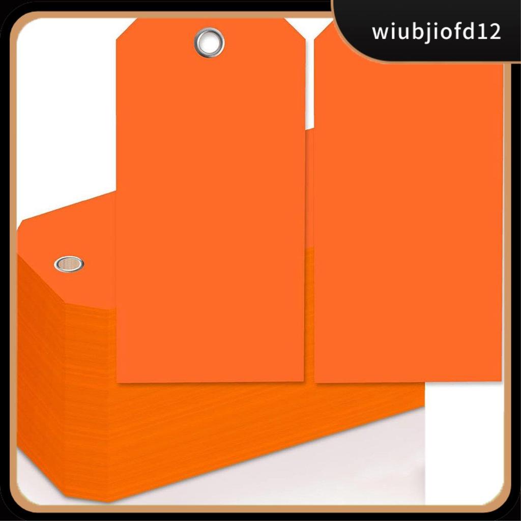 สต็อกใหม่4 3/4In X 2 3/8In Neon Shipping Tags Blank Heavy Duty Hang Tags พร้อมเสริมหลุมเขียนแท็กกระเ