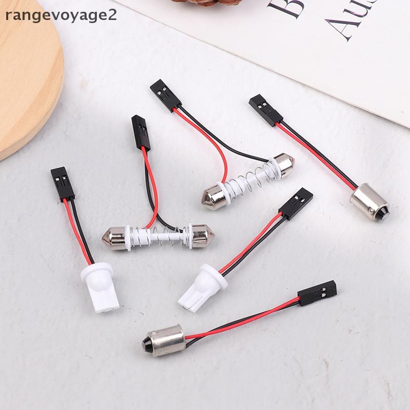 [rangevoyage2] อะแดปเตอร์ 10 ชิ้นสําหรับไฟรถยนต์แผง Led หยุดโคมไฟภายในรถโดมหลอดไฟ T10 BA9S T4W Festo