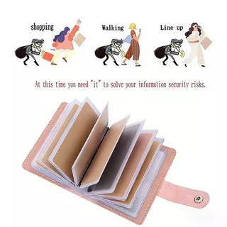 MELODYGOODS1FJ 26 ช่องใส่การ์ดผู้ถือบัตรเครดิต Multi-function Candy สีผู้หญิงผู้ชาย PU หนัง