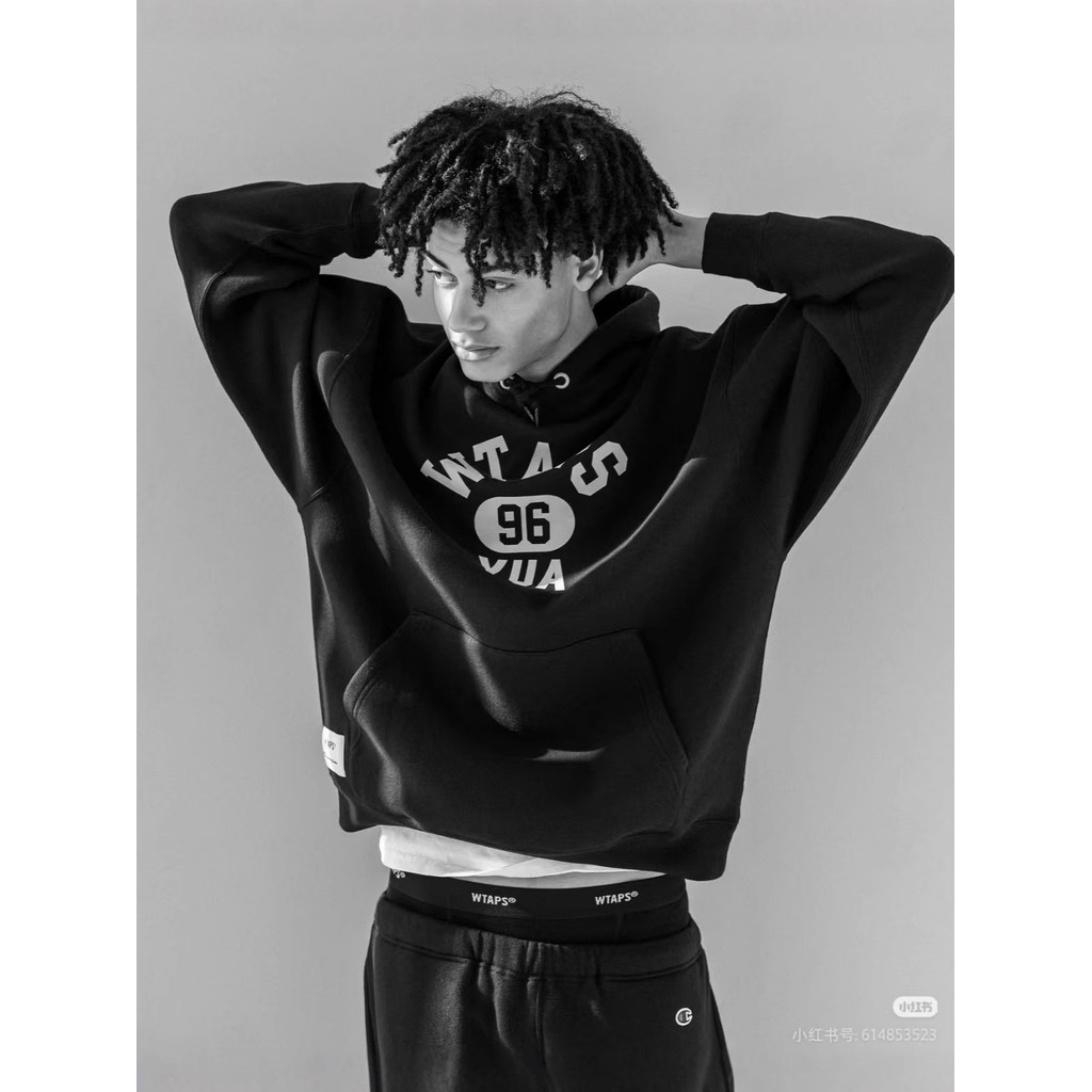 JLW6 WTAPS Heavyweight hooded co-branded long-sleeve sweatshirt360g Classic Loose Fit Couple Style