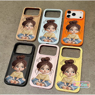 เคสโทรศัพท์ลายเด็กผู้หญิงหน้าบึ้งน่ารัก Case iPhone 17 16 15 14 13 12 11 11 11pro 15plus