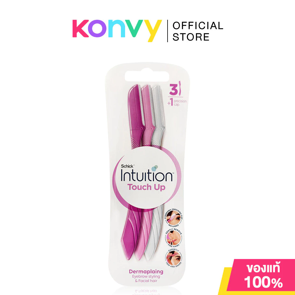 Schick Intuition Touch Up 29.8g ชิค มีดกันคิ้ว 3 ชิ้น.