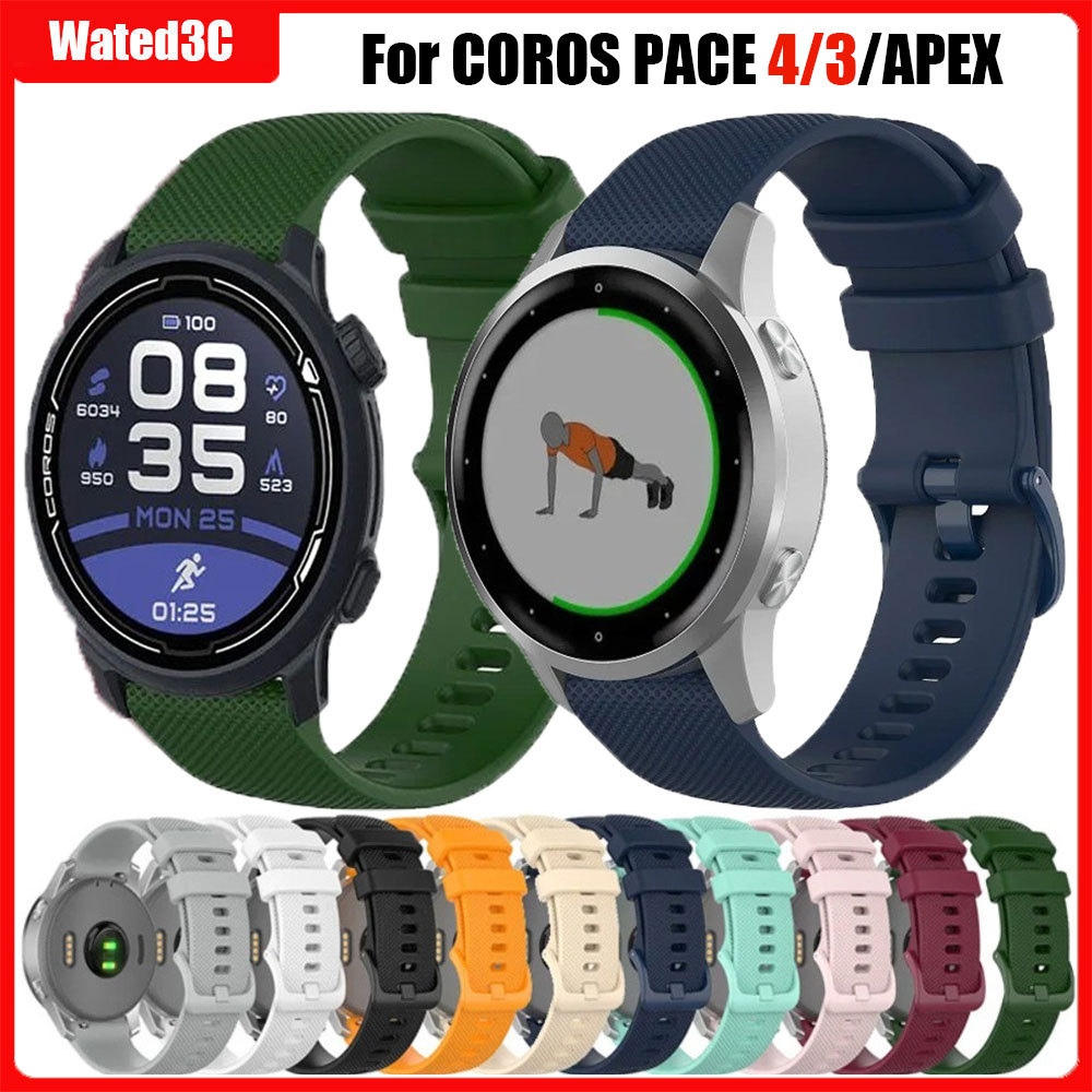 ผู้ขายท้องถิ่น สายซิลิโคนสําหรับ COROS PACE 4/3 สร้อยข้อมือสําหรับ COROS APEX 2Pro APEX 46 มม./VERTIX/APEX 4 42 มม./PACE PRO Band
