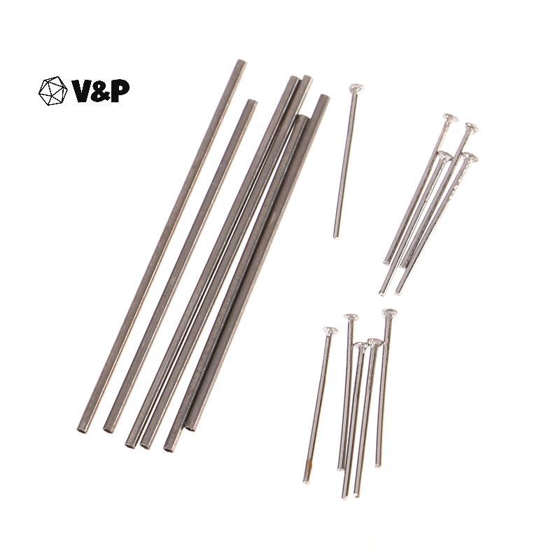V & P 5 ชุด 0.8x25 มม./28 มม.Hollow Shaft w Nails Pin สําหรับ 1:64 HW/Matchbox/Tomica รุ่นรถยนต์