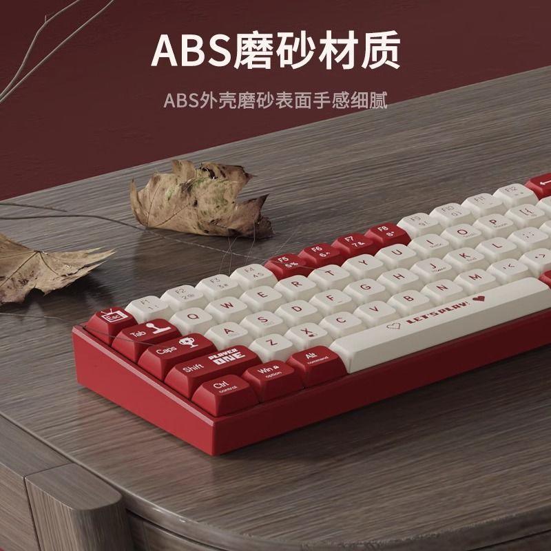 Black Jue AK680 คีย์บอร์ดแบบมีสาย 68-Key Three-Mode Hot-Swap เกมไร้สายแกนชาสีเหลืองเกมมูลค่าสูง x