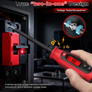 HABOTEST HT95B-SL5/PH1 เครื่องวัดแรงดันไฟฟ้าไขควง NCV ดาวน์โหลดจุดแบ่งหน้าจอ LCD 3v-500V แรงดันไฟฟ้า AC เหมาะสําหรับการทดสอบไฟฟ้าในบ้านและอุตสาหกรรม