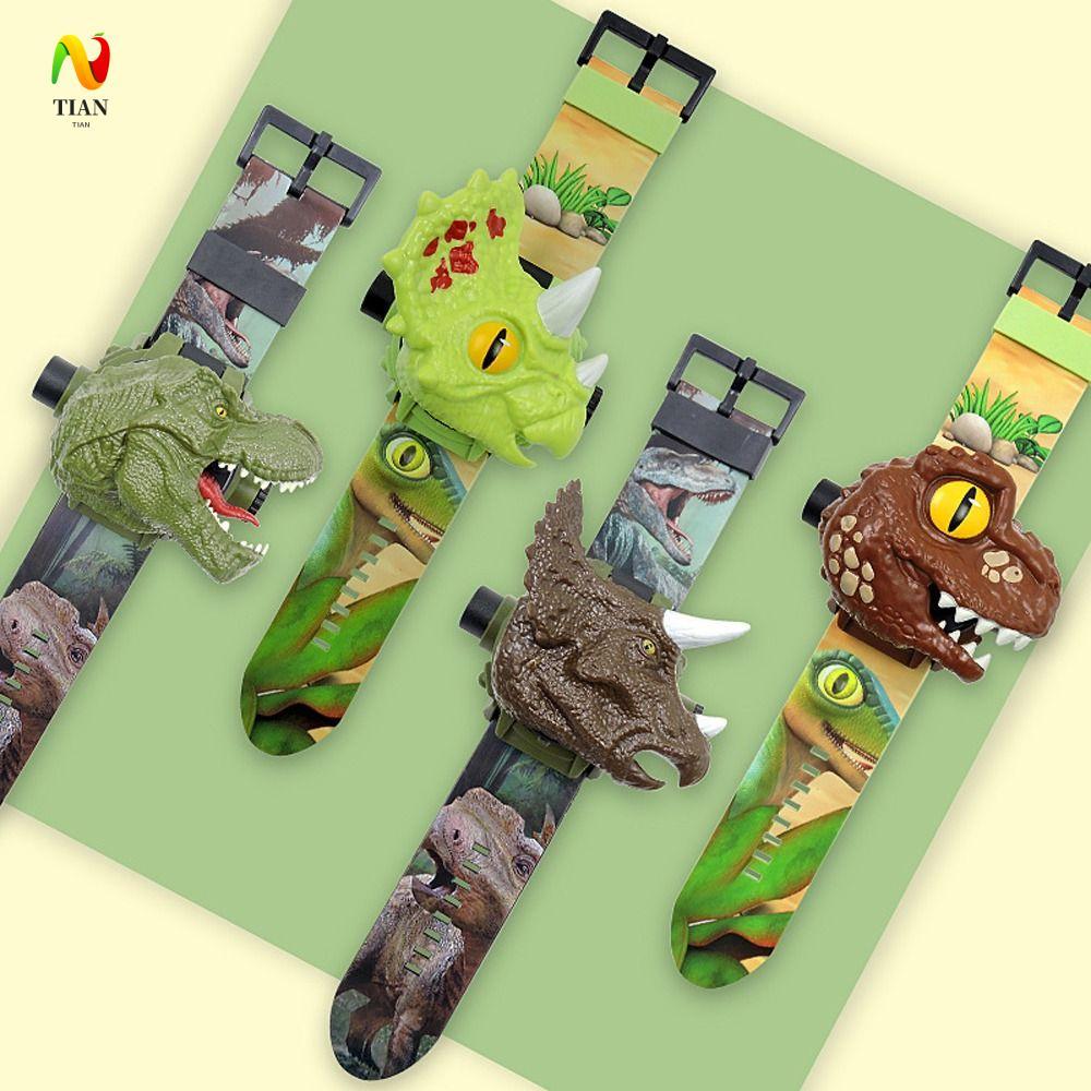 INQUIRY IMPACT ไดโนเสาร์ฉายนาฬิกาสําหรับชายการศึกษาของเล่นบุคลิกภาพน่ารักนักเรียนนาฬิกาอิเล็กทรอนิกส