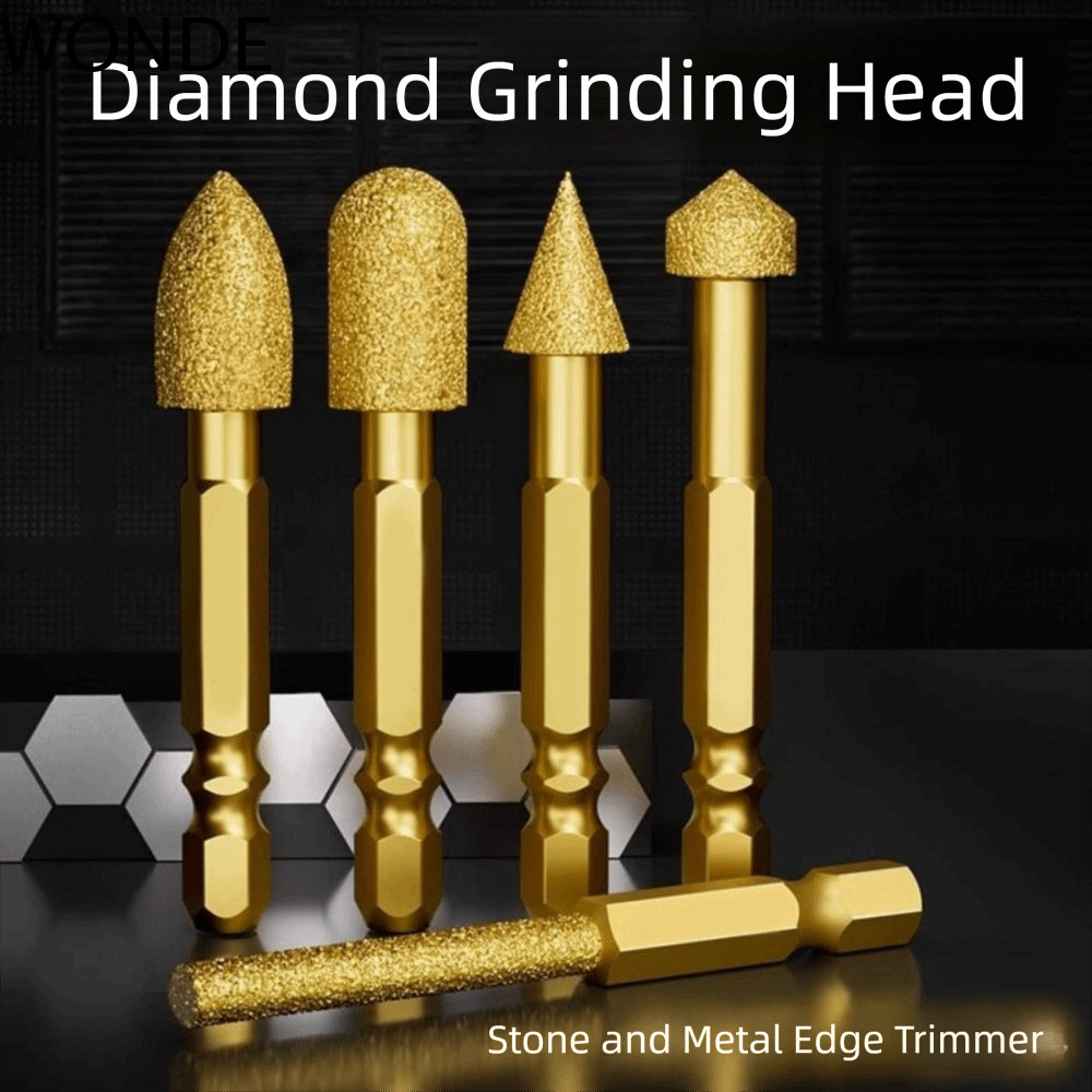 WONDE Adamas เคลือบโรตารีเสี้ยน, ก้านหกเหลี่ยมเครื่องมือที่ทนทาน Adamas ชุดเครื่องมือโรตารี่, เทคโนโ