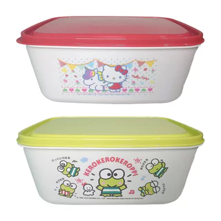 Box PE Size L Sanrio Storage Hello Kitty Keroppi กล่องเก็บของขนาดใหญ่สีขาว ลายการ์ตูนซานริโอ