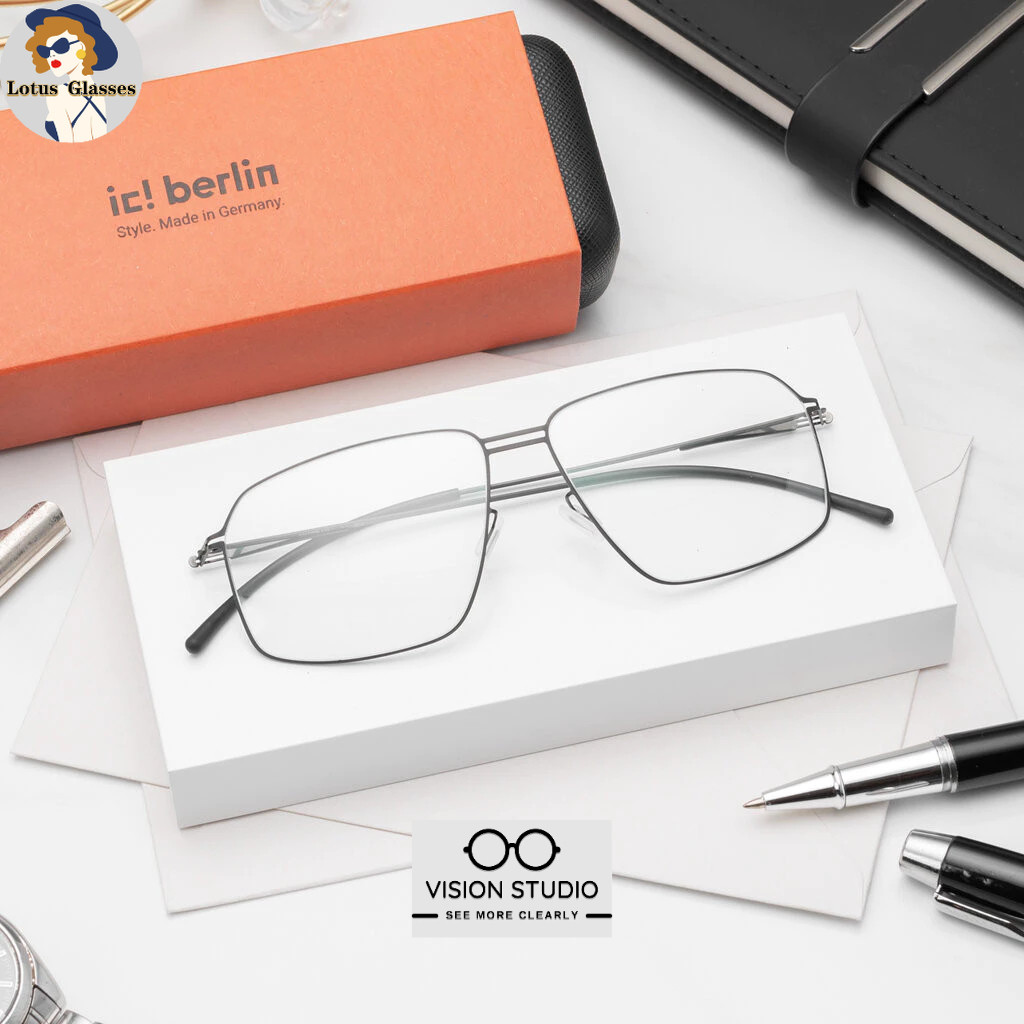 🍀กรอบแว่น IC BERLIN Teo Black
