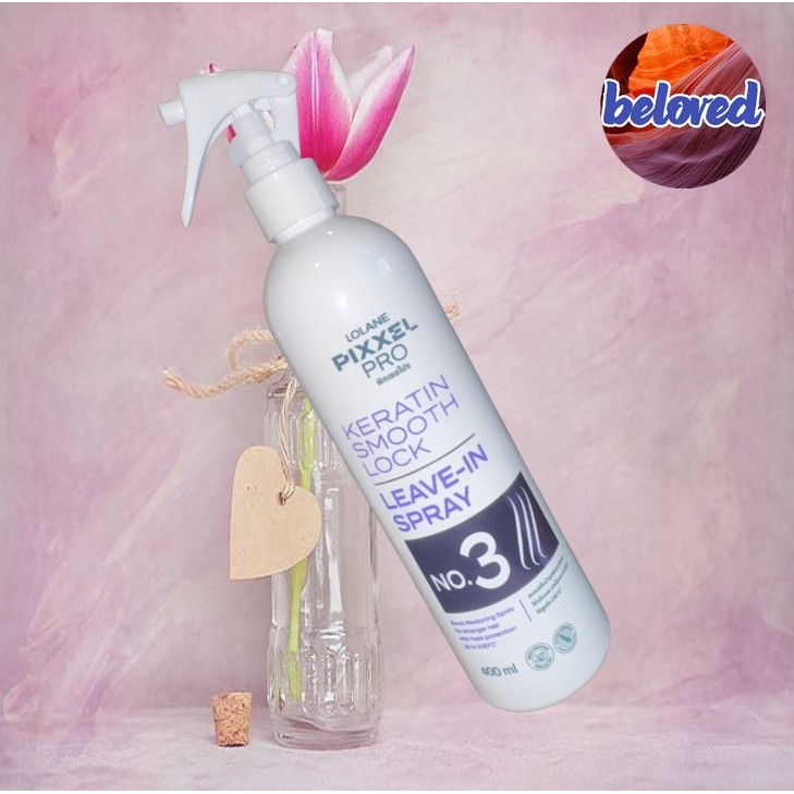 LOLANE Keratin Smooth Lock Leave-In Spray No.3 400 ml สเปรย๋ปิดเกล็ดผม