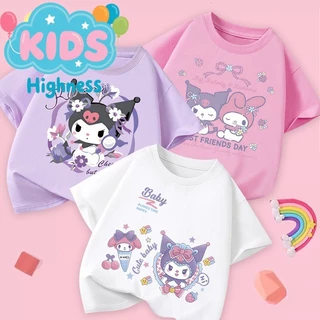 สาวแขนสั้นเสื้อยืดเสื้อผ้าเด็กสไตล์ใหม่ คุโรมิ การ์ตูนขนาดเล็กและขนาดกลางเด็กฤดูร้อนอินเทรนด์สาวผ้าฝ้าย ท็อปส์ซู