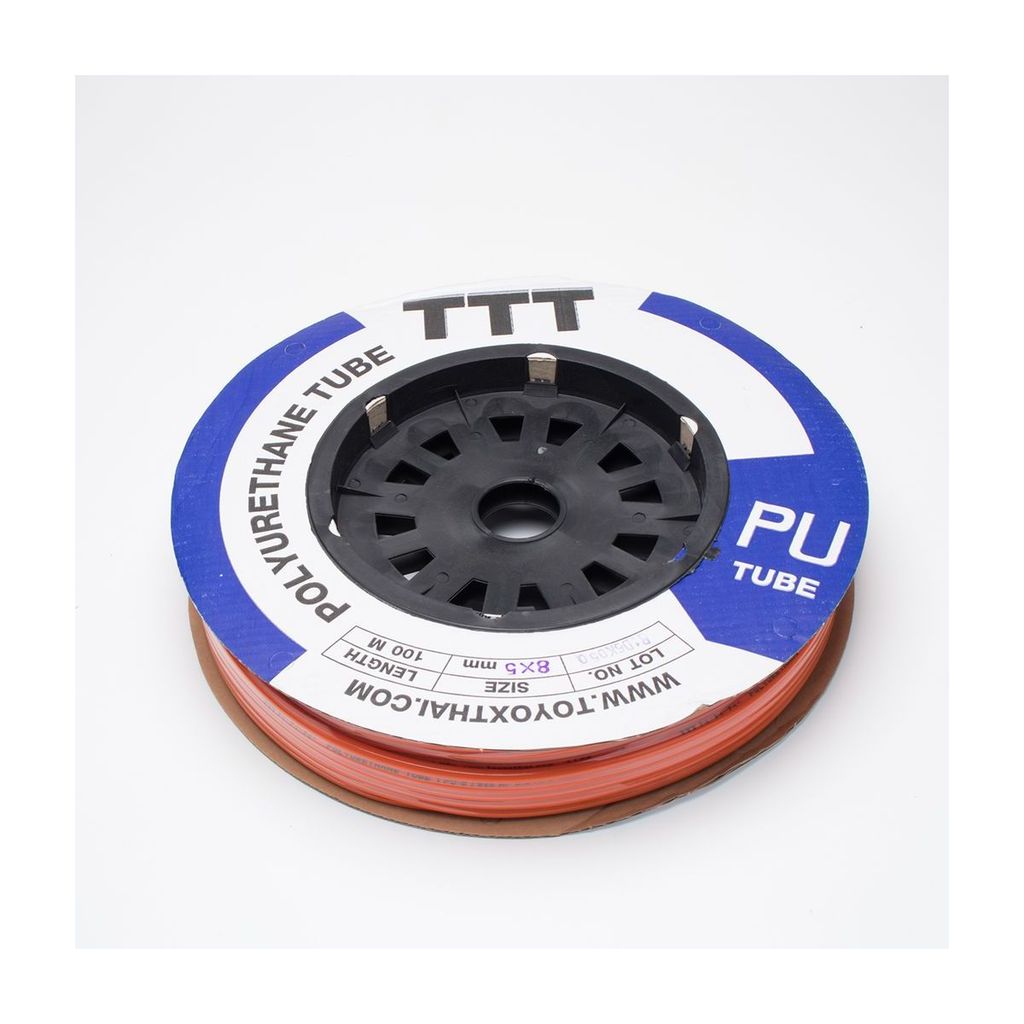 PT8-O สายลมพียู 8X5มม X 100M (สีส้ม)