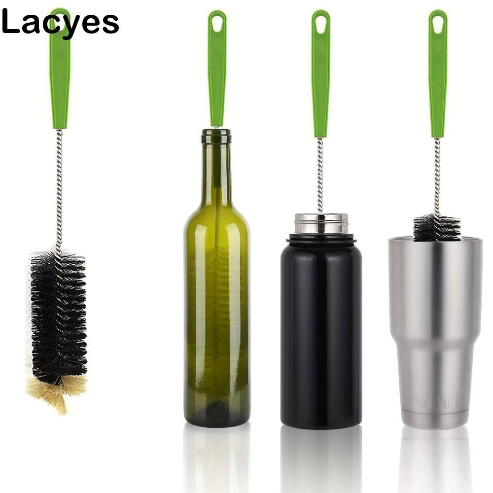 LACYES แปรงล้างขวดนม แปรงทําความสะอาดขวดยาว 40 ซม. มัลติฟังก์ชั่น เครื่องมือทําความสะอาด พร้อมรูแขวน แปรงทนทานแบบยืดหยุ่น จานผัก