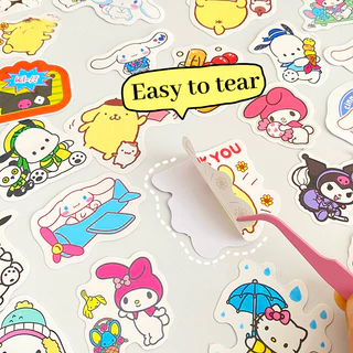 GeeToy 100 ชิ้นสติกเกอร์การ์ตูนน่ารักคู่มือหัตถกรรม DIYเครื่องเขียนตกแต่งสติกเกอร์รูปแบบสร้างสรรค์ของขวัญ