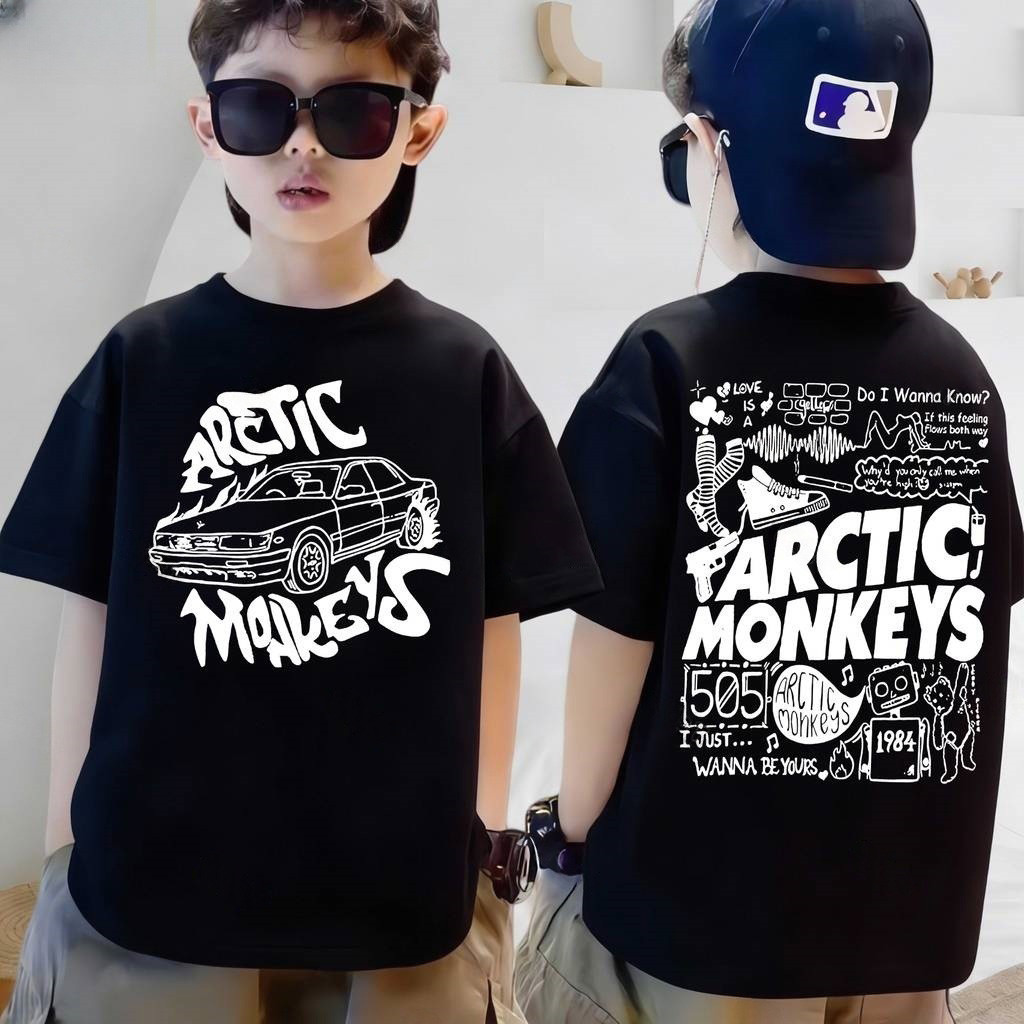 เสื้อยืดคอกลม แขนสั้น เนื้อนุ่มพิเศษ ดีไซน์เก๋สไตล์ "อาร์กติก" ไม่ต้องรีด