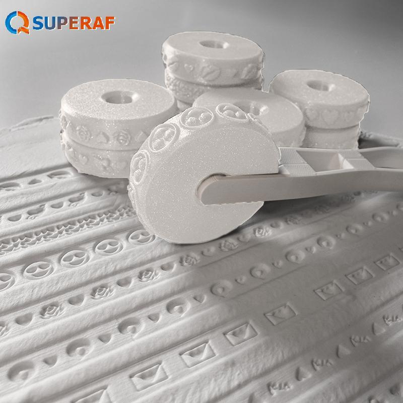 SUPERAF วาเลนไทน์ Love Texture แสตมป์เครื่องมือสําหรับ Clay Art การสร้างแบบจําลองรูปแบบเลื่อนล้อ Cla