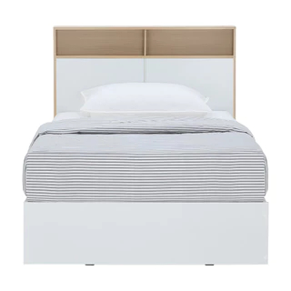 HomeHuk เตียงนอน รุ่นคาร์เนชั่น - สีขาว/ธรรมชาติ