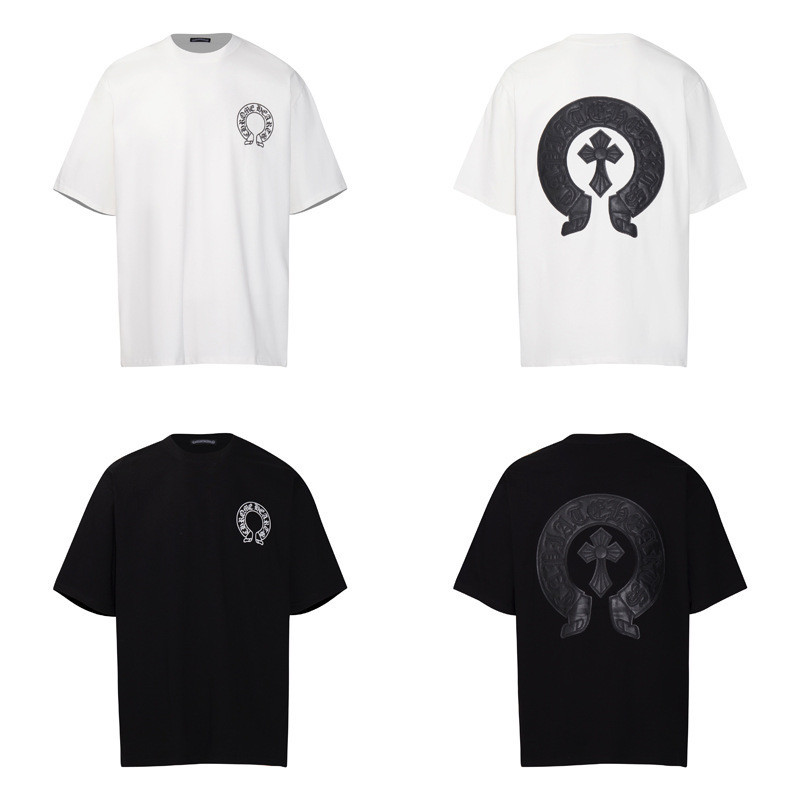 CH Horseshoe Print เสื้อยืดแขนสั้น American High Street สันสกฤตยุโรป American High Street