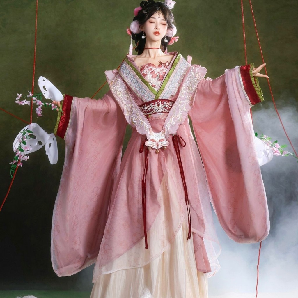 Heyun Fox Demon Original Taji Nine-Tailed Fox Elements Hanfu Warring States Robe ปรับปรุงแขนใหญ่ตรง 