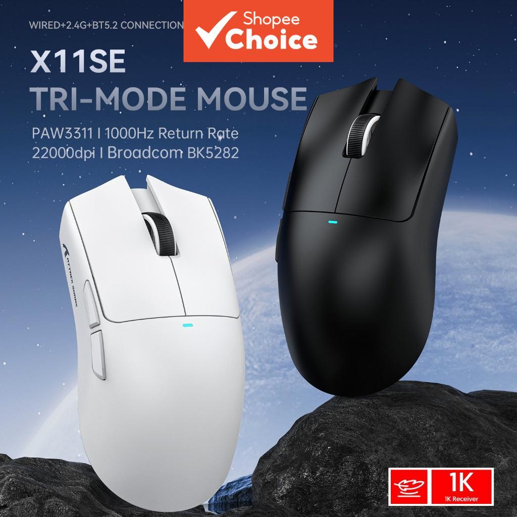 เมาส์เกมมิ่งน้ําหนักเบา ATTACK SHARK X11/X11SE, โหมดไร้สาย 3 โหมด, 22000DPI, แบตเตอรี่ 65H, ออกแบบตา